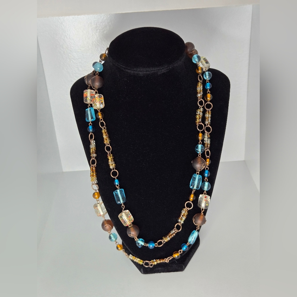 Handcrafted Elegant Multicolor Beaded Necklace - image 4